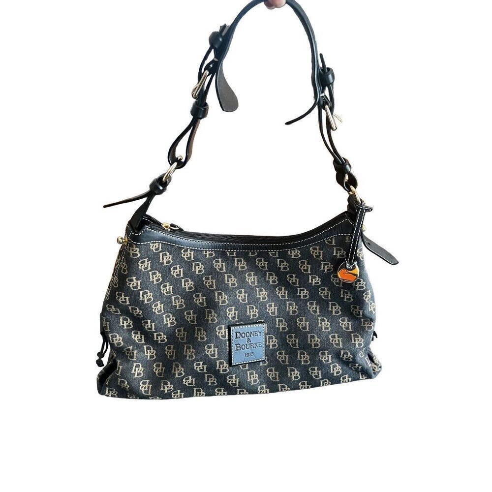 Dooney & Bourke leather canvas Hobo Shoulder Handbag - Picture 4 of 16